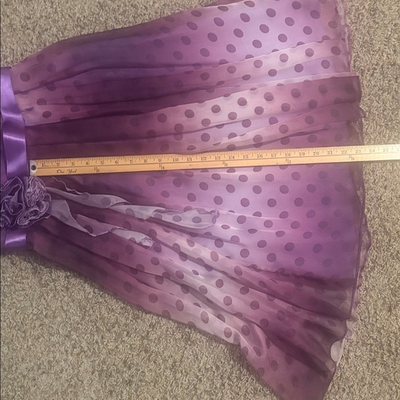 Purple ombré polka dot dress with detachable straps - Picture 9 of 11